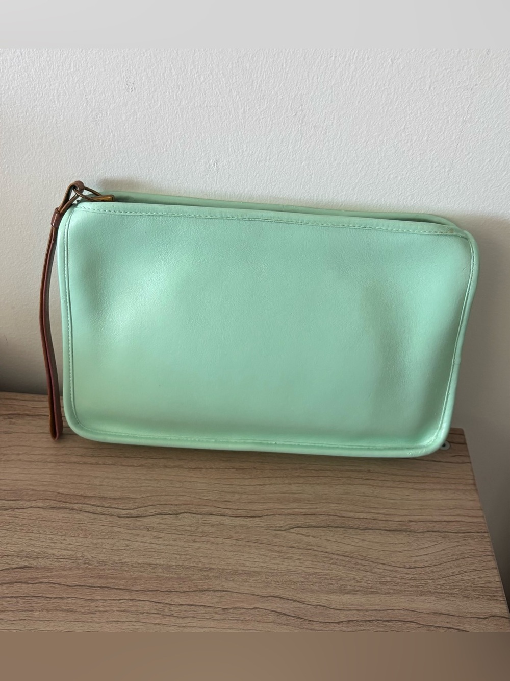 🚨🚨Coach vintage 70s 9455 Basic Bag  glue in 1970s BT / Mint Green Purse Clutch